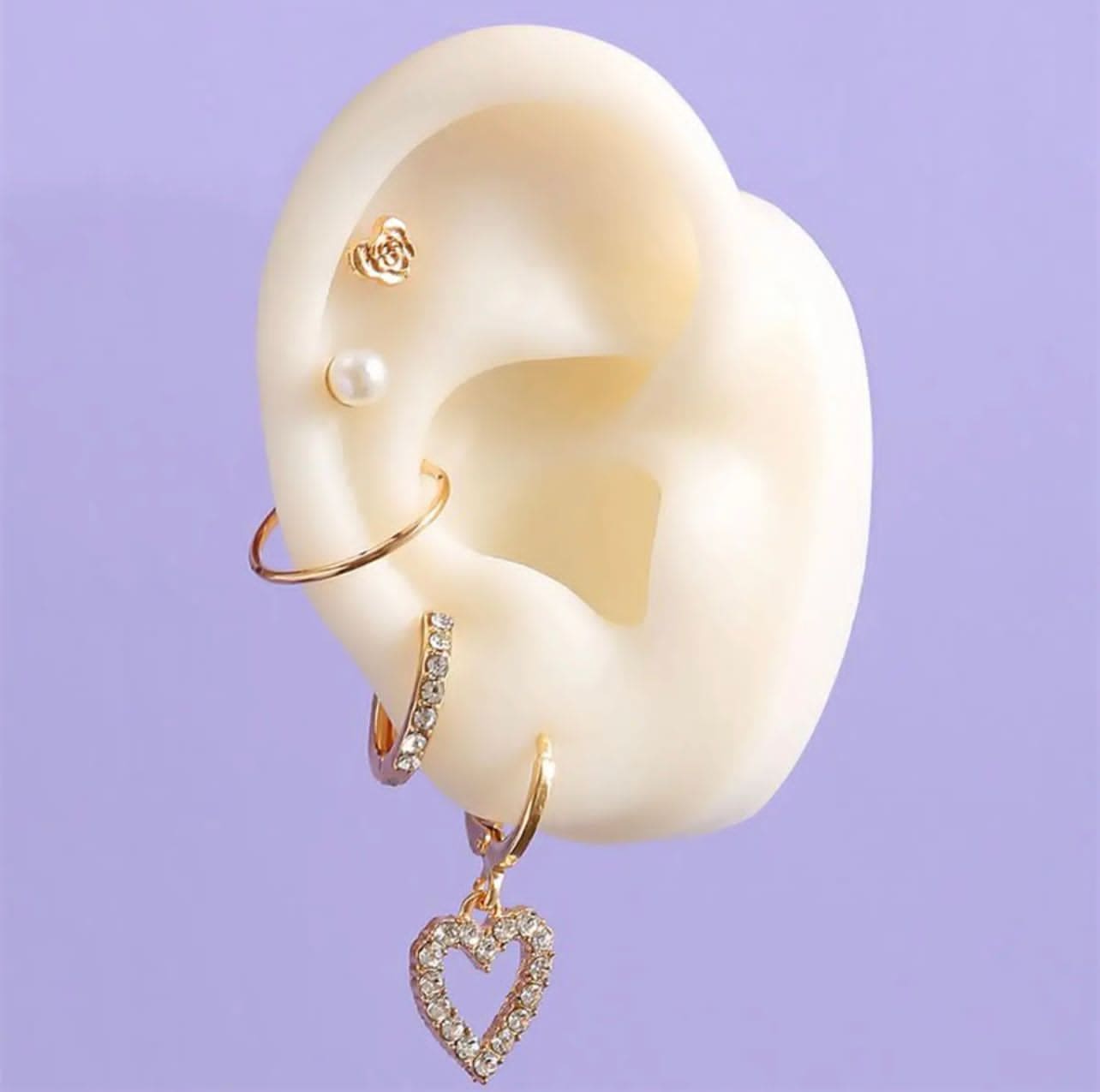 Simple Heart Round Clip Earrings For Women, Heart Round Clip Earrings, Elegant Heart Pendant Drop Earrings, Simulated Hoop Earrings Simple Heart Round Clip Earrings For Women, Heart Round Clip Earrings, Elegant Heart Pendant Drop Earrings, Simulated Hoop Earrings